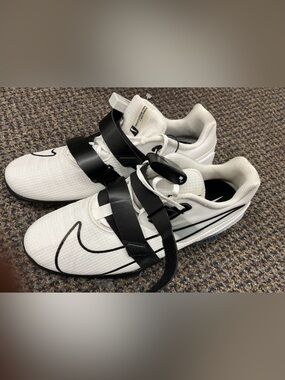 Nike Romaleos 4 Men's sz 15 White Black Weightlifting Training shoes CD3463-101